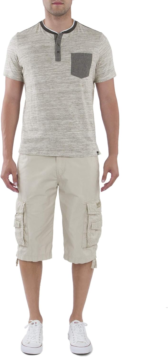 UNIONBAY Herren Cordova Cargo-Shorts mit Gürtel, Reg Grössen Cargohose 30 Sand, 30 Sand