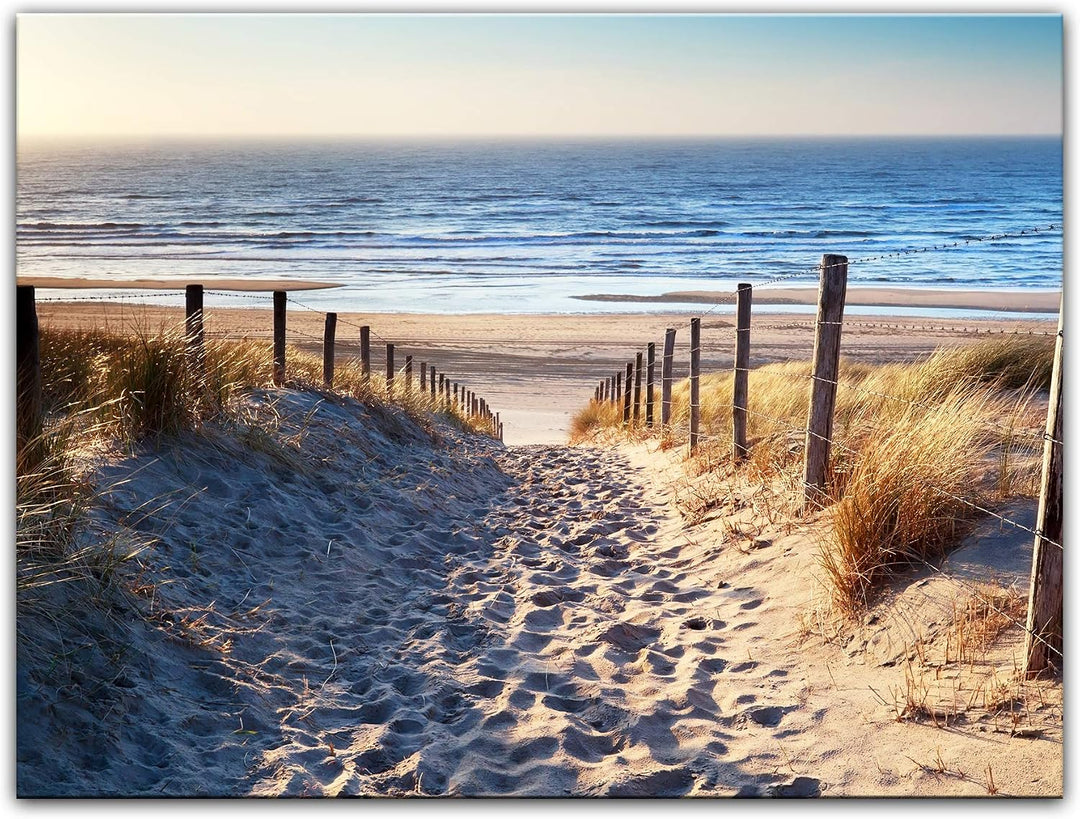 Bilderdepot24 Bild auf Leinwand | Schöner Weg zum Strand III in 70x50 cm als Wandbild | Wand-deko De