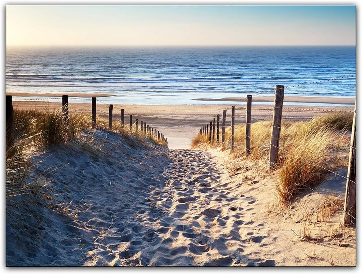 Bilderdepot24 Bild auf Leinwand | Schöner Weg zum Strand III in 70x50 cm als Wandbild | Wand-deko De