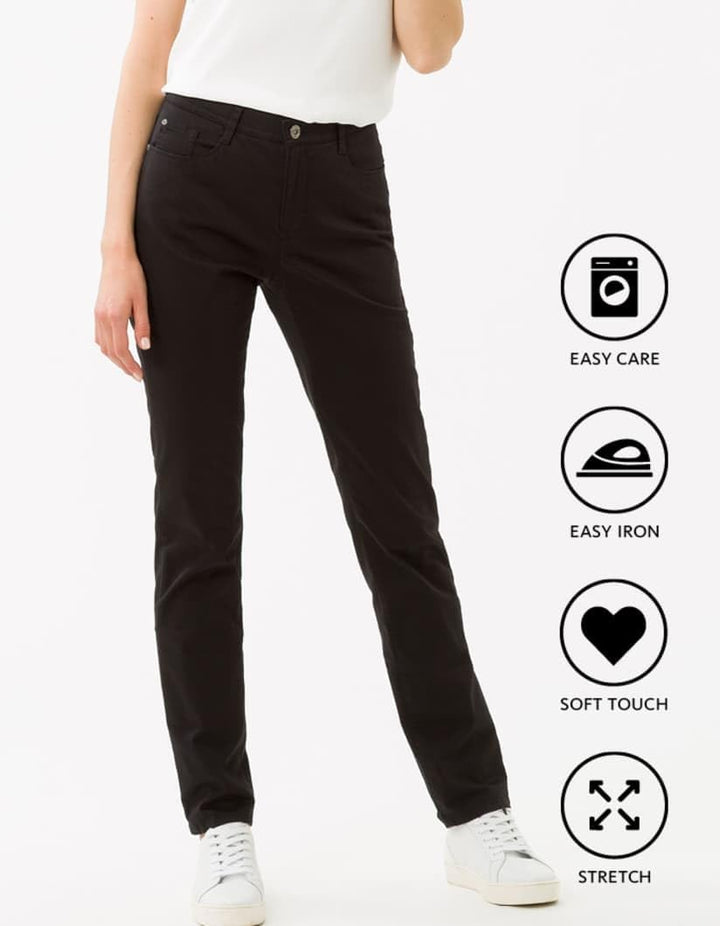 BRAX Feel Good Feel Good Damen Hose Carola – Straight Leg, Stretch, normaler Bund – Baumwolle, Baumw