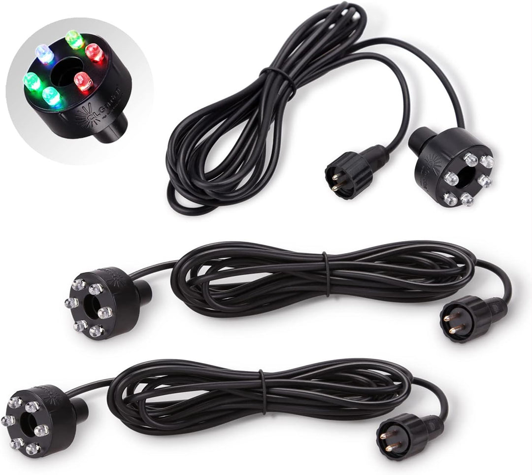 CLGarden 3 Stück LED Ring Multicolor für LED Springbrunnen Set Mehrfarbig Beleuchtung