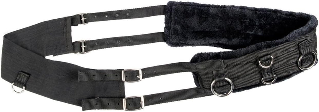 HKM Longiergurt -Teddy- Shetty Schwarz/Schwarz, Shetty Schwarz/Schwarz