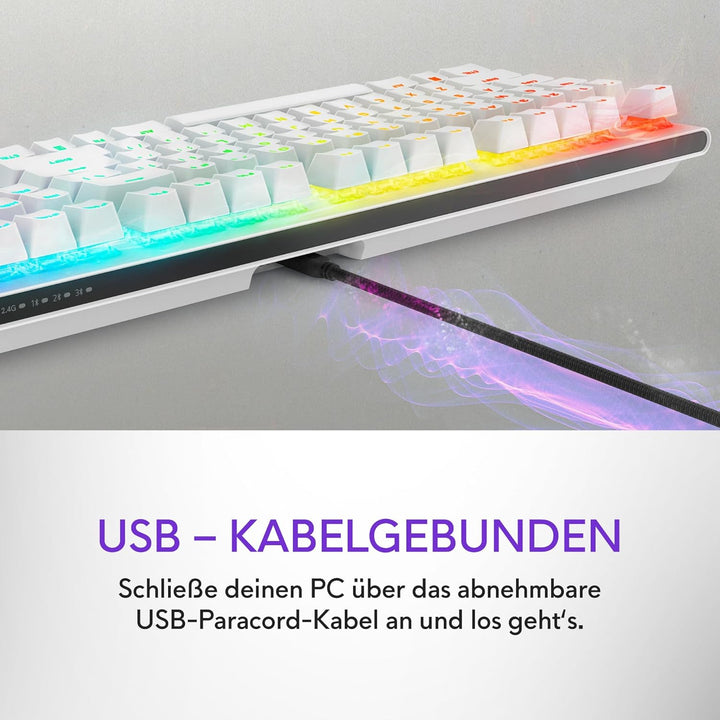 Alienware Tri-Mode kabellose Gaming Tastatur - AW920K (Lunar Light)