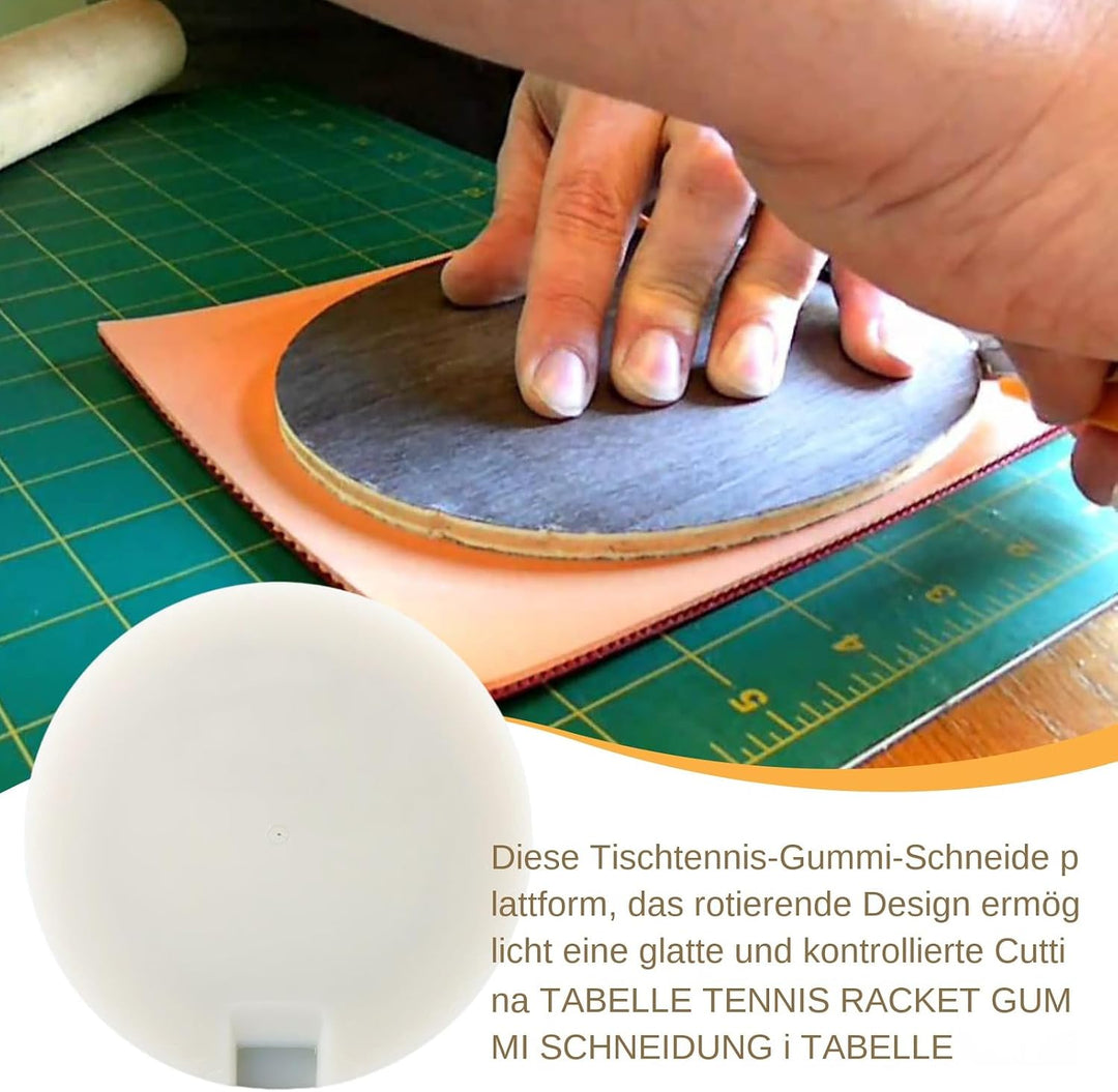 jlceh Schläger-Gummi-Schneidebrett, Gummi-Schneidetisch für Schläger - Edelstahl-Gummi-Tischtennis-S