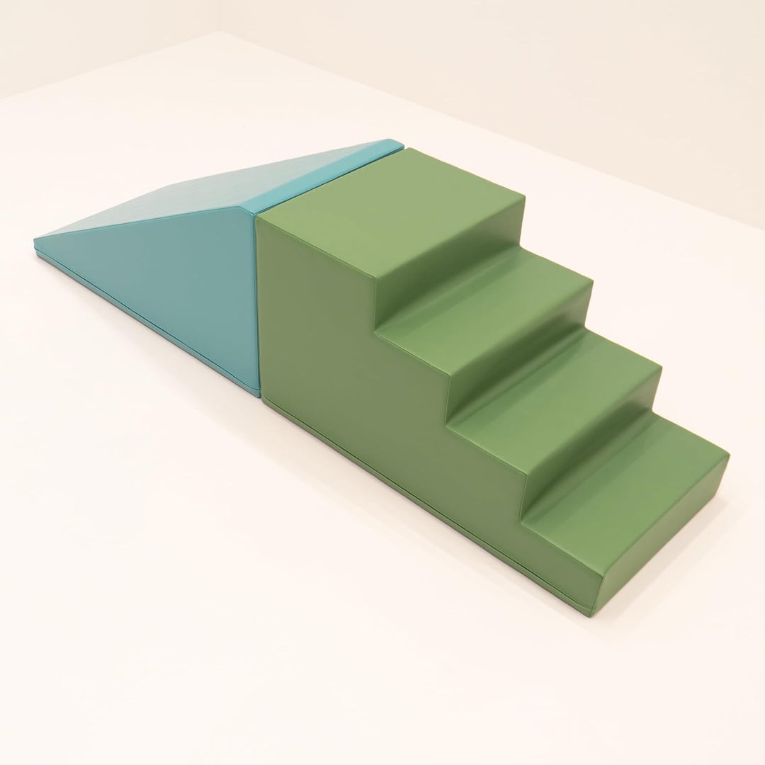 IGLU Rutsche Set XXL Softbausteine Schaumstoffbausteine Riesenbausteine (Pastel Sea), Pastel Sea