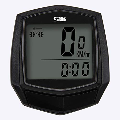 zalati Fahrradcomputer Tacho Stoppuhr LCD Display Kabelgebundener Sensor Anschluss mit Magnet Indukt