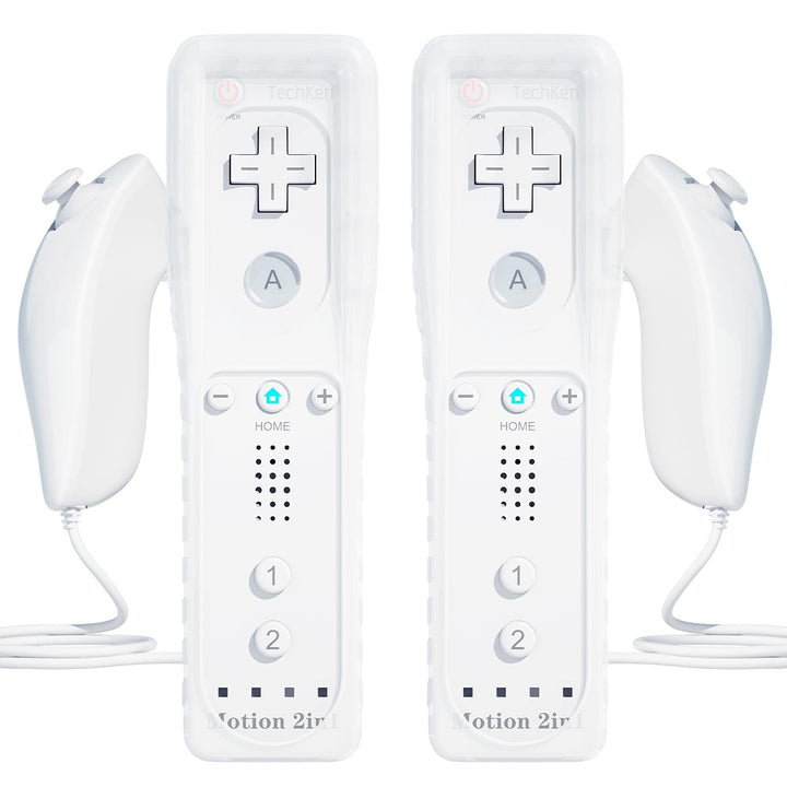 TechKen Controller für Wii mit Motion Plus und Wii Nunchuck Controller Wii Fernbedienung Nunchuk Kon