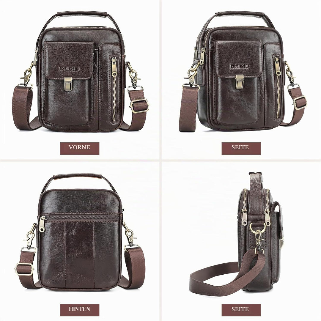 BAIGIO Umhängetasche Herren Leder Schultertasche Vintage Crossbody Bag Messenger Herrentasche zum Um