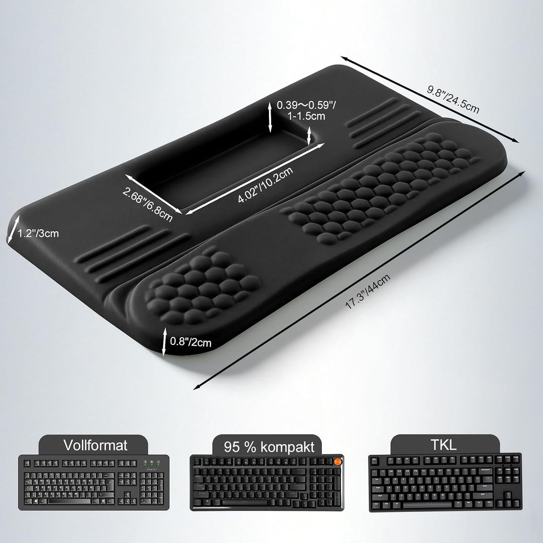 LIMOUS Handballenauflage Tastatur– 2-in-1 Memory-Schaum- Ergonomische Tastaturauflage,Handgelenkentl