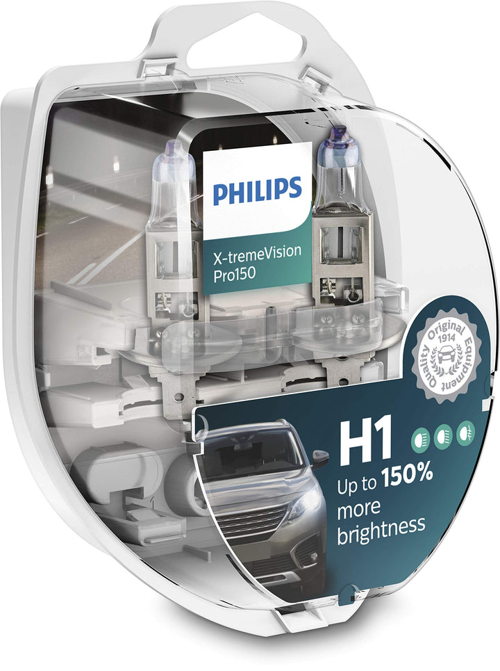 Philips X-tremeVision Pro150 H1 Scheinwerferlampe +150%, Doppelset, 565628, Twin box Twin box H1 Sin