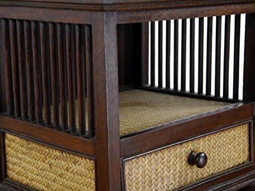 livasia Kommode, Nachtschrank mit Schublade, Rattanschränkchen, (Nr.1)