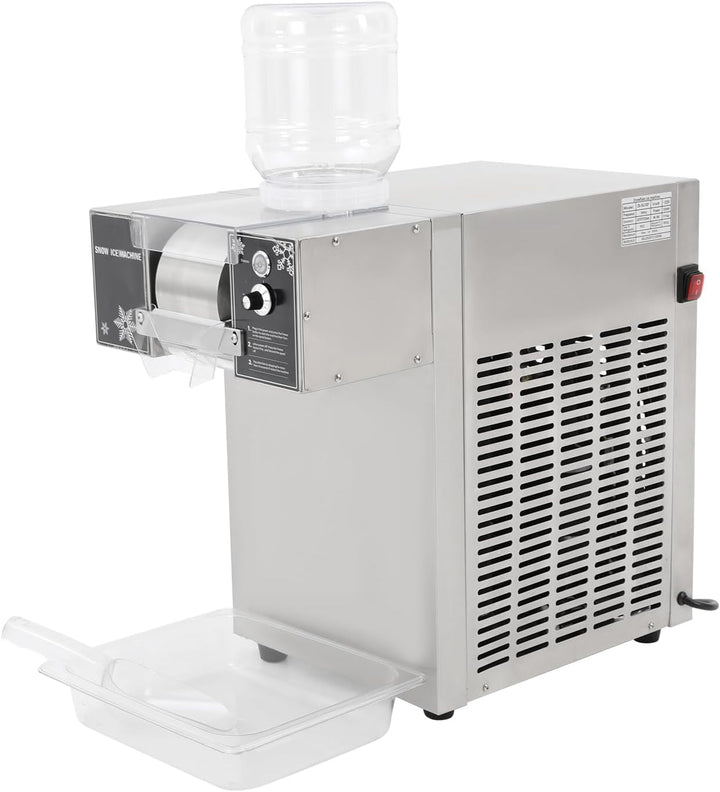 Schneeflocken Eismaschine 180kg/Tag 1200W Gewerbliche Schnee Eis Maschine aus Edelstahl, 9 stufige r