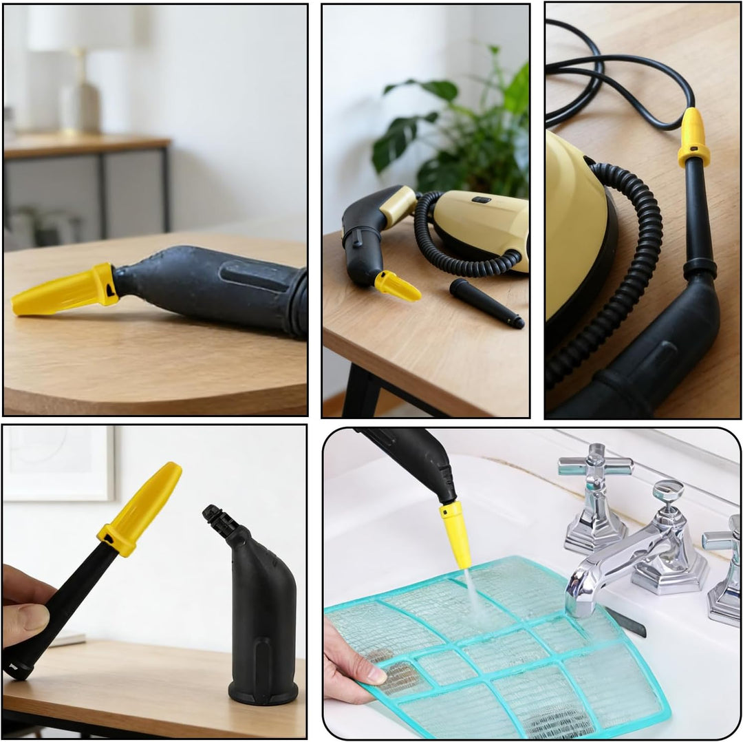 10 Stück Set für Kärcher Dampfreiniger Zubehör SC1 SC2 SC3 SC4 SC5(Verlängerte Düse, Gebogene Düse,