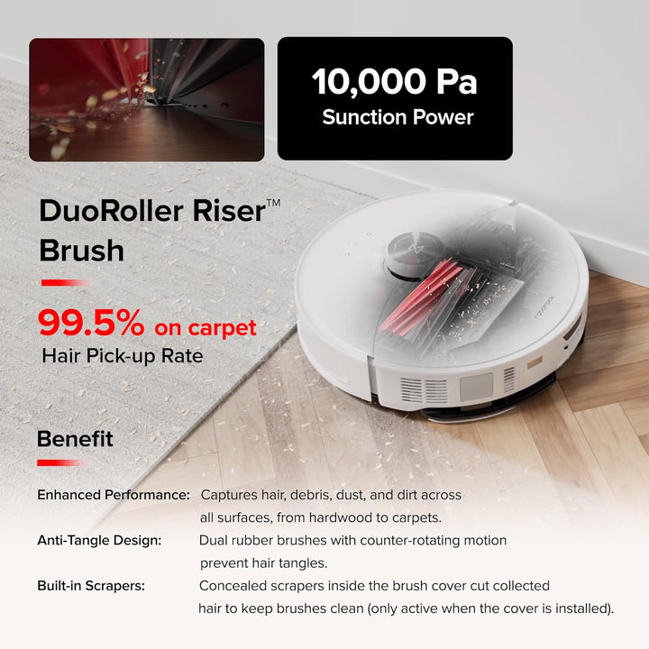 Roborock S8 MaxV Ultra Weiss (Version mit Wasseranschluss) Saug-Wisch-Roboter mit automatischer Nach