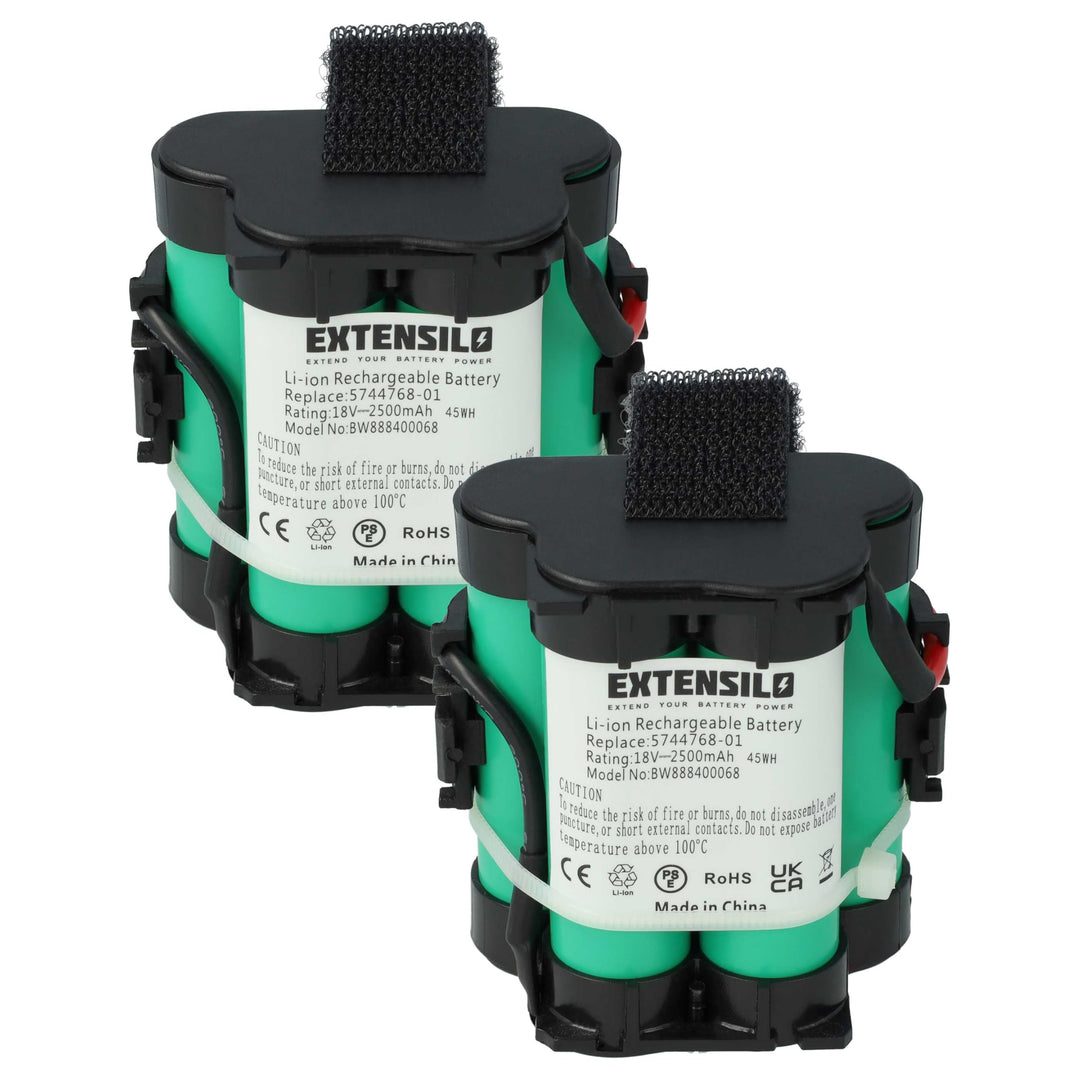 2X Akku kompatibel mit Gardena R80, R70Li, R40, R70, R50, R40Li, R50Li, R38Li, R45Li, 124562, R75Li