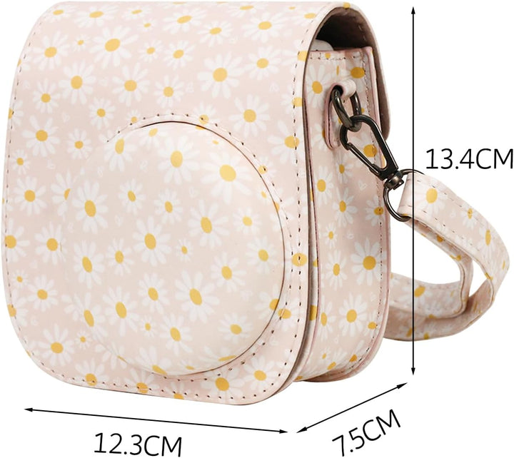 Schutzhülle kompatibel mit Fujiilm Mini 12 11 9 8 8+ Sofortbildkamera, Kameratasche aus PU-Leder mit