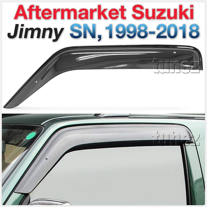 TUNEZ® Fenstertür Visier Wetterschutz Wetterschutz Kompatibel mit Suzuki Jimny SN Jahr 1998-2018 Ins