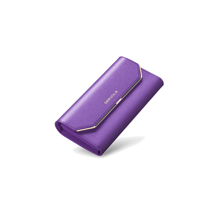 Geldbeutel Damen Leder Geldbörse RFID Schutz Large Portemonnaie Minimalistisch Lange Brieftasche Lil