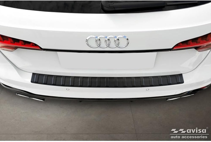 Avisa Matt-Schwarz Edelstahl Heckstossstangenschutz kompatibel mit Audi A4 Avant S-Line 2015-2019 &