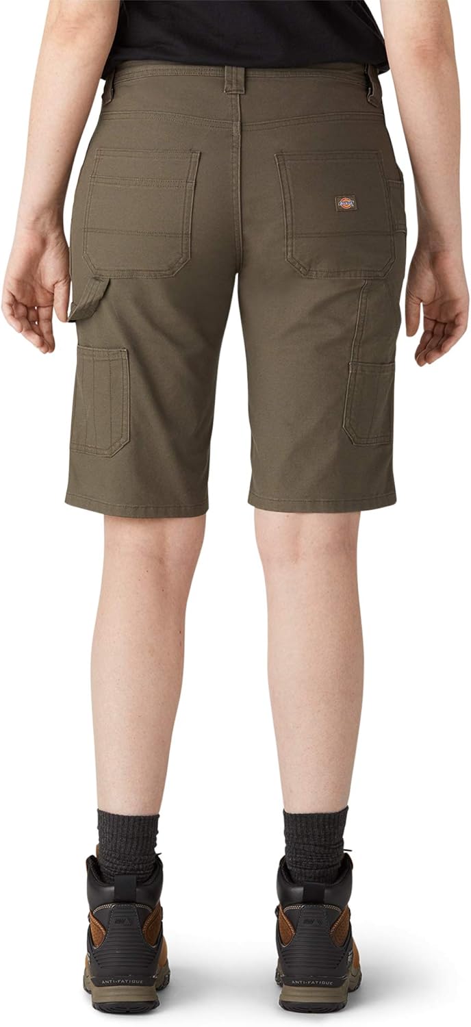 Dickies Damen Carpenter Short Carpenter Short 10 Rinsed Moss Green, 10 Rinsed Moss Green