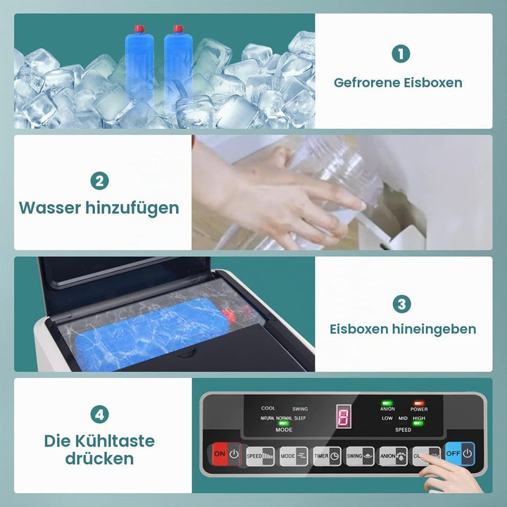 RELAX4LIFE Luftkühler, 3 in 1 Mobile Klimaanlage, 6L Wassertank/3 Geschwindigkeiten/8H-Timer, Luftkü