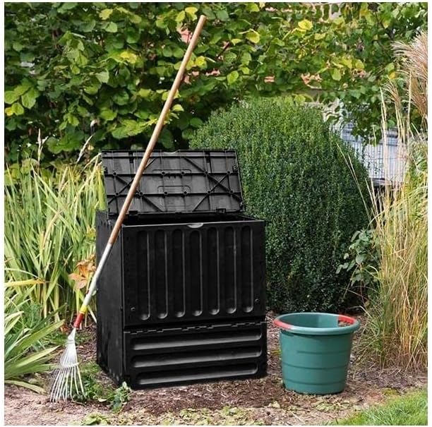 Tierra Garden, grosser Eco King, Polypropylen, 600 Liter Kompostierer 105-Gallon Schwarz, 105-Gallon