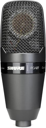 Shure PGA27 Grossmembran-Kondensatormikrofon mit Nierencharakteristik, inkl. Mikrofonspinne und Tran