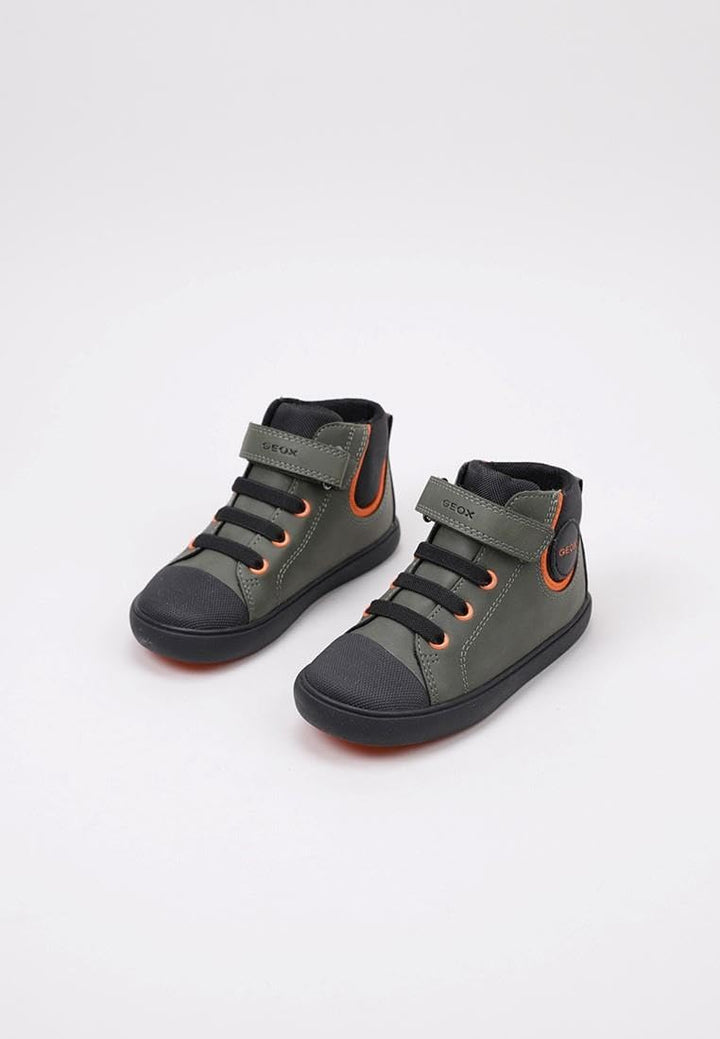 Geox Baby-Jungen B Gisli Boy B Sneaker 20 EU Dk Green Black, 20 EU Dk Green Black
