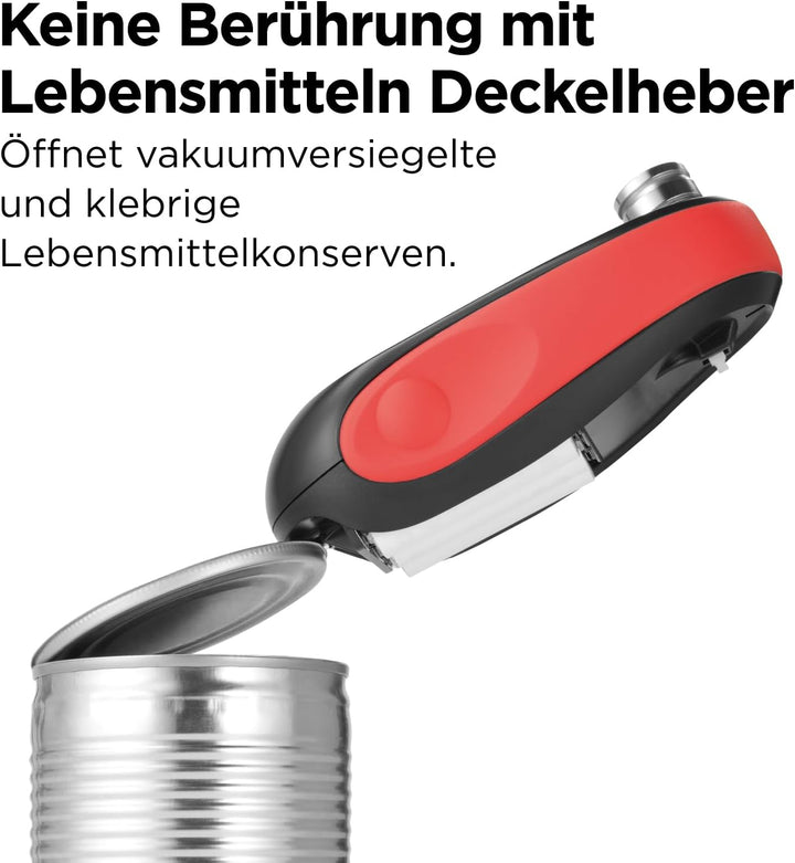 Kitchen Mama One-To-Go Elektrischer Dosenöffner – Dosenöffnen mit einem Tastendruck (Auto-Stopp), Do