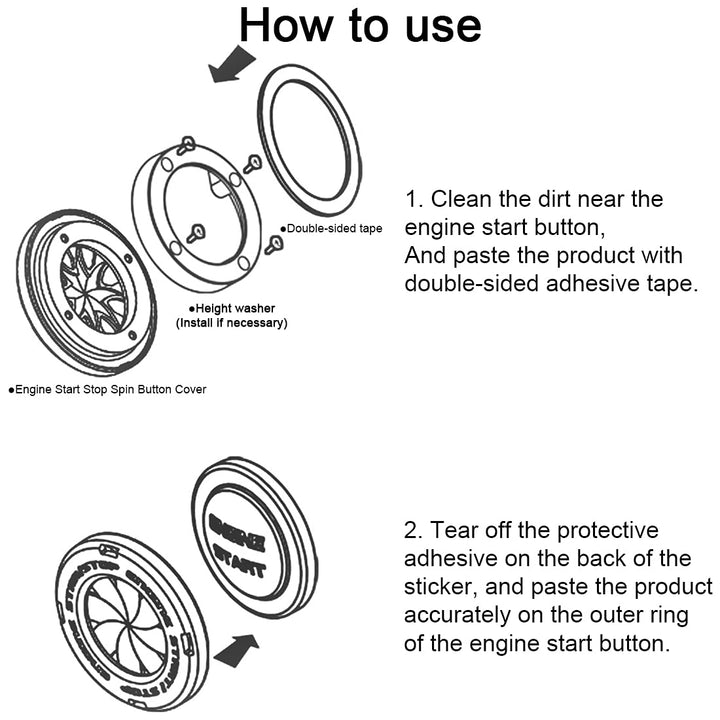 Auto-Motor-Startknopf-Schutzhülle Startknopf Abdeckung, Auto Zündknopf Schalter Innenraum Zündzubehö