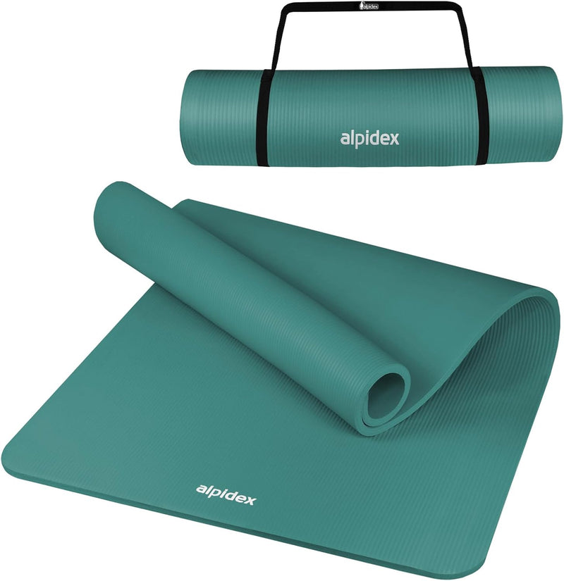 ALPIDEX Yogamatte Extra Dick 1,5cm Gymnastikmatte 3 Grössen rutschfest Phthalatfrei Fitness Matte Tr