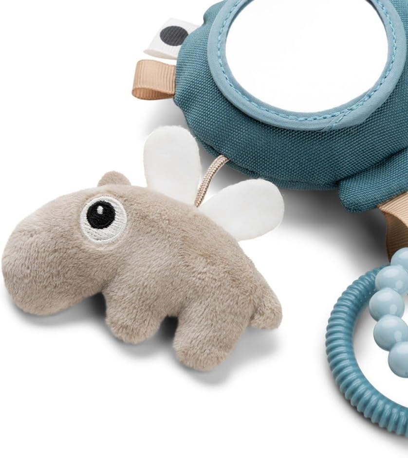 Done by Deer to Go Activity Mirror Happy Clouds - AktivitätsSpiegel mit Rassel, Ozzo-Stofftier, weic