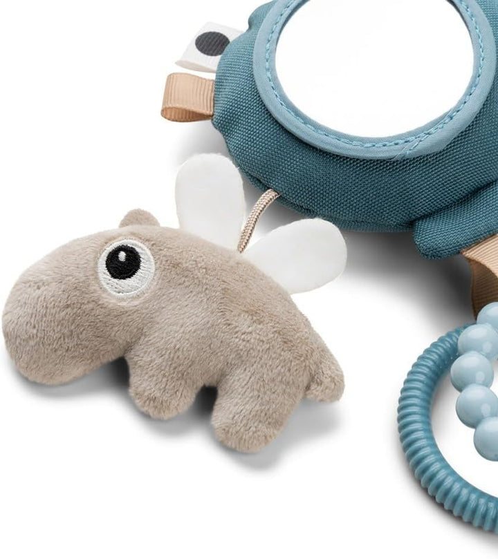 Done by Deer to Go Activity Mirror Happy Clouds - AktivitätsSpiegel mit Rassel, Ozzo-Stofftier, weic