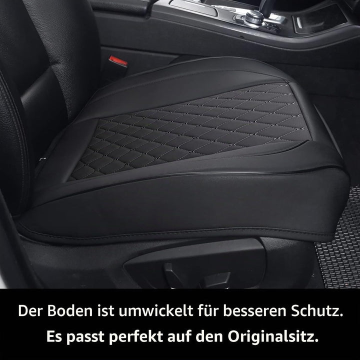 SanQing 2PCS Luxus PU Leder Autositzbezüge Schonbezüge für Vordersitzunterseite, Kompatibel mit 90%