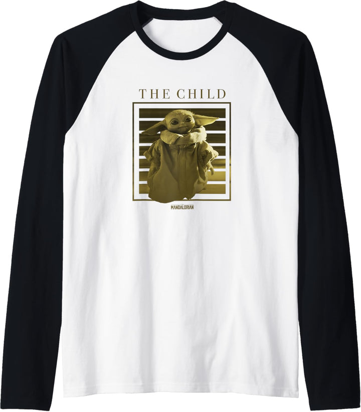 Star Wars The Mandalorian The Child Lined Portrait Poster Raglan