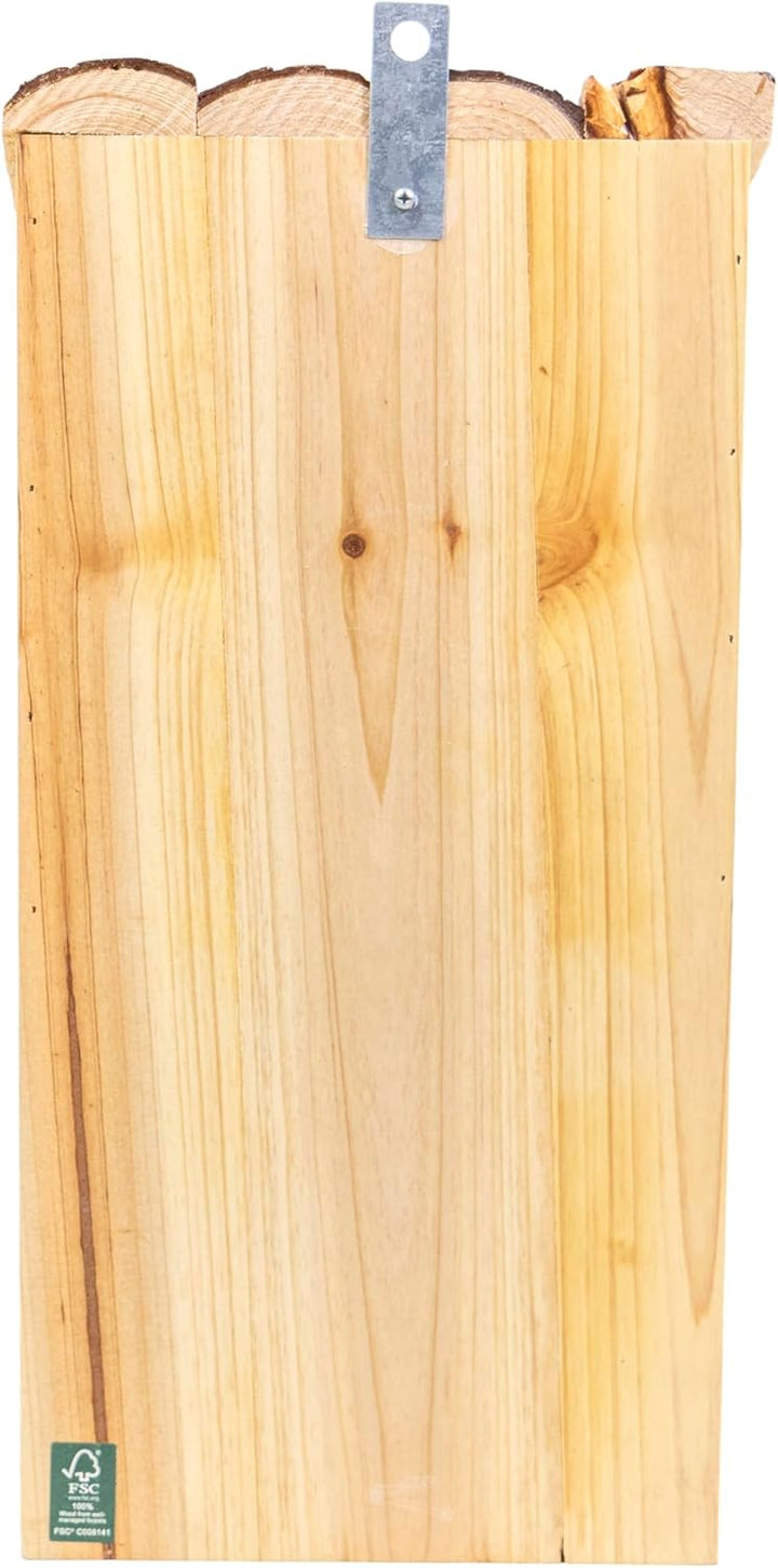 mgc24 Fledermauskasten - Flachkasten für Fledermäuse zum Aufhängen für Garten und Balkon, aus Holz w