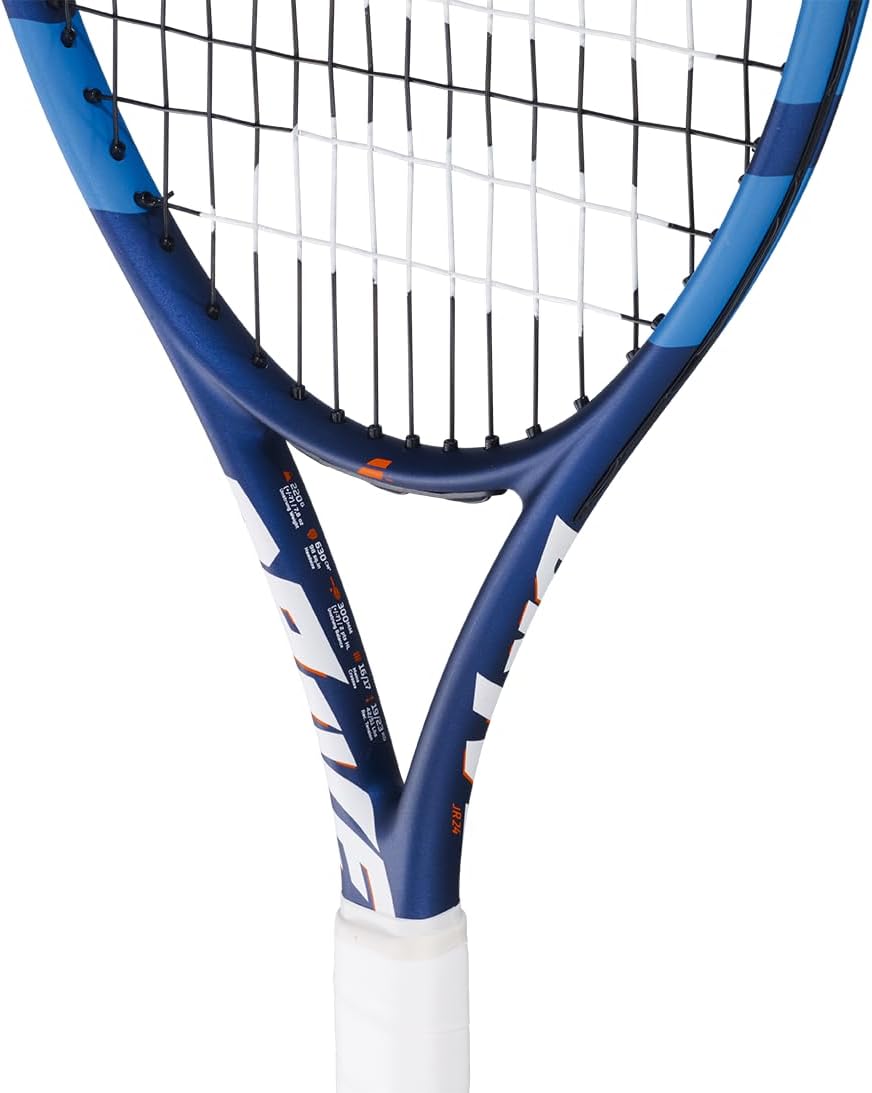 Babolat, Tennisschläger Modell Drive Junior, Einheitsgrösse, Weiss/Blau, Leicht, Griff für kleine Hä