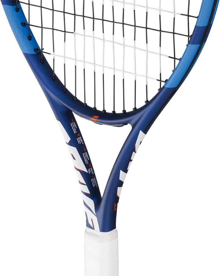 Babolat, Tennisschläger Modell Drive Junior, Einheitsgrösse, Weiss/Blau, Leicht, Griff für kleine Hä