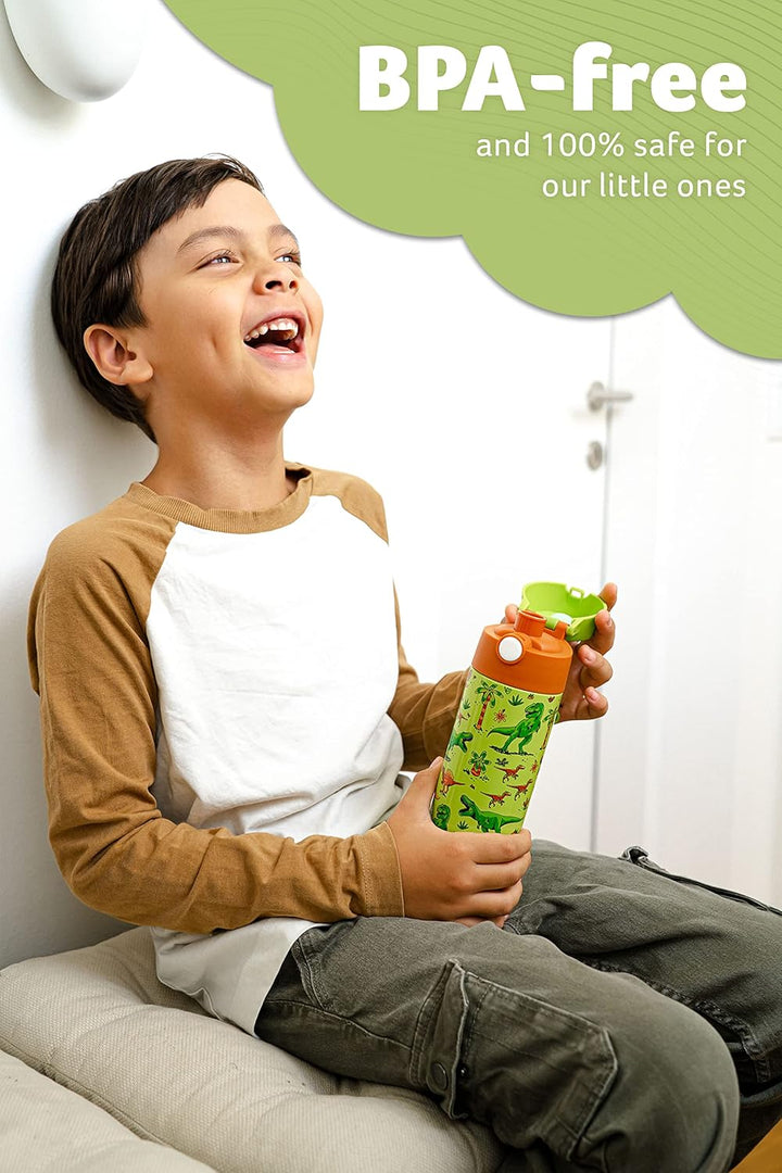 Jarlson® Trinkflasche Kinder Edelstahl MALI [THERMOSFLASCHE] - Kindertrinkflasche Auslaufsicher - Th