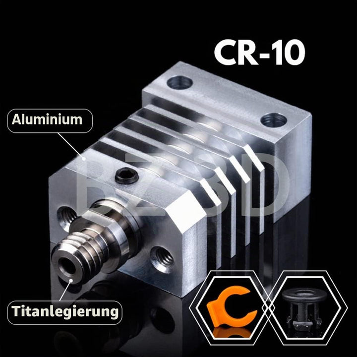 BZ 3D Ender 3 All Metal Hotend Upgrade,Heatbreak Titanlegierung,MK8 Gehärtetem Stahl Düse 0.4mm für
