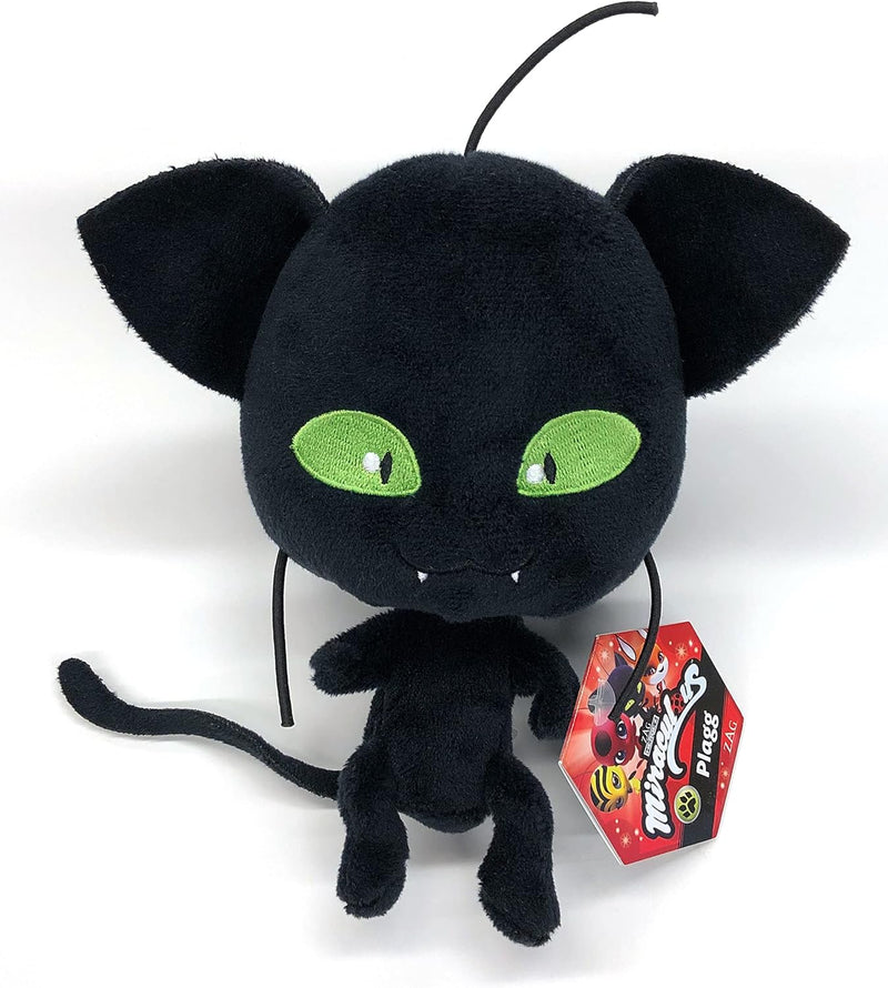 BANDAI - Miraculous Ladybug - Weiches Stofftier 15cm - Plagg - P50692, Plagg