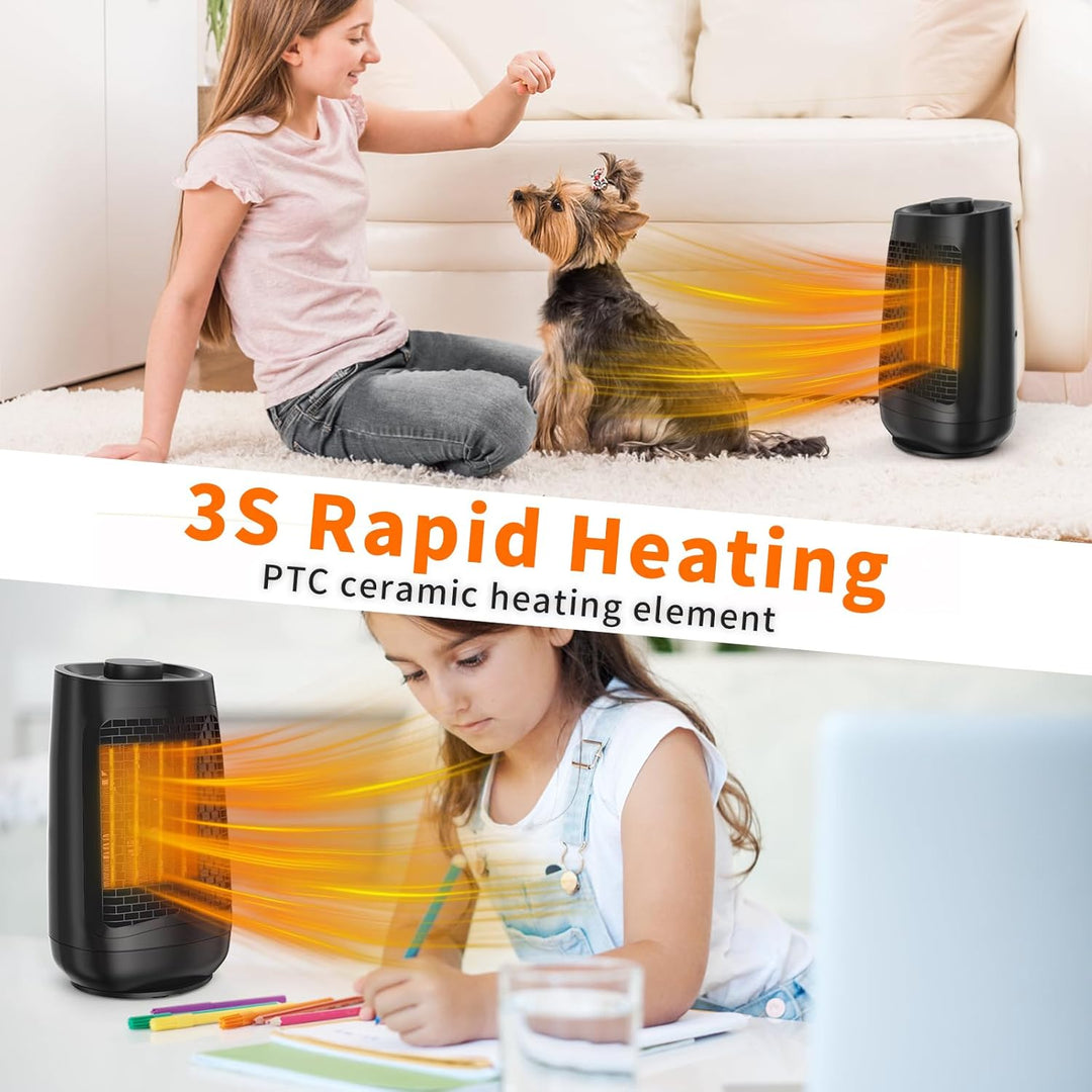 GARDTECH Fan Heizgerät, 1500W Schnellheizraumheizung mit Schwenkfunktion, energiesparender Heizkörpe