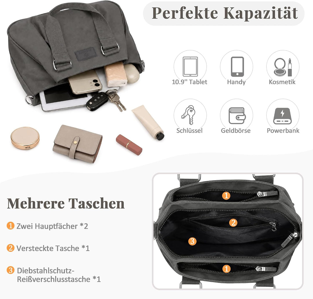 DORRISO Umhängetasche Damen Handtasche Reise Schultertasche Leicht Umhängetaschen Arbeit Täglich Url