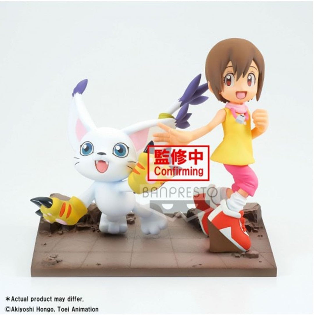 BANDAI Banpresto 30604218779 Figur, bunt, M Taichi&Agumon Actionfigur-Digimon Dxf-Adventure Archives