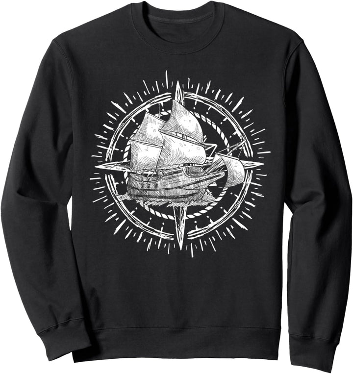 Segeln Geschenk für Segler Seemann Boot Segelschiff Skipper Sweatshirt