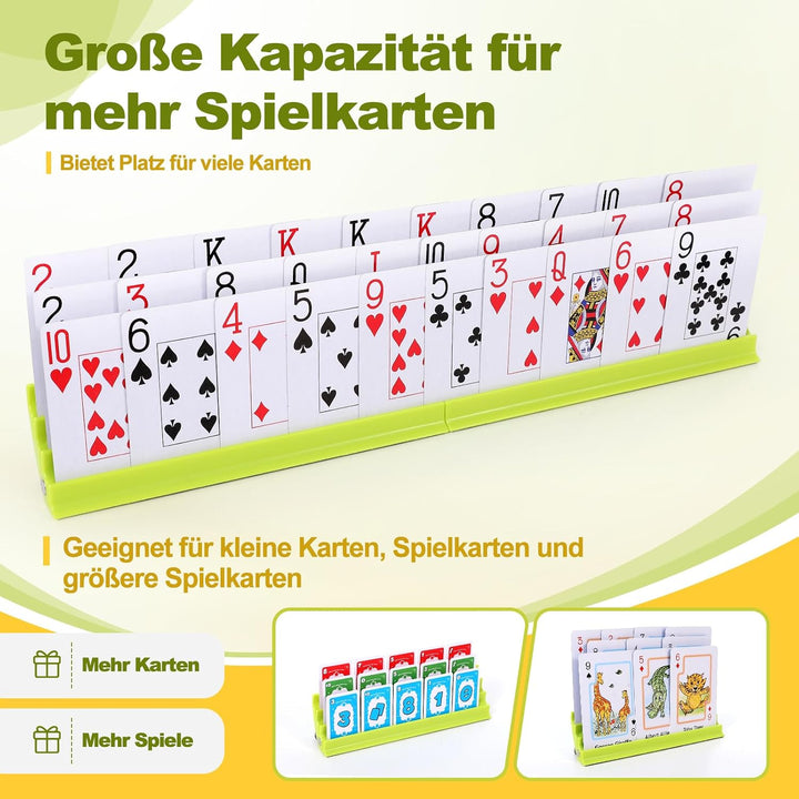 Fanwer Kartenhalter Kinder Spiele (4 Stück) Spielkartenhalter, Karten Spiele Für Senioren Und Behind