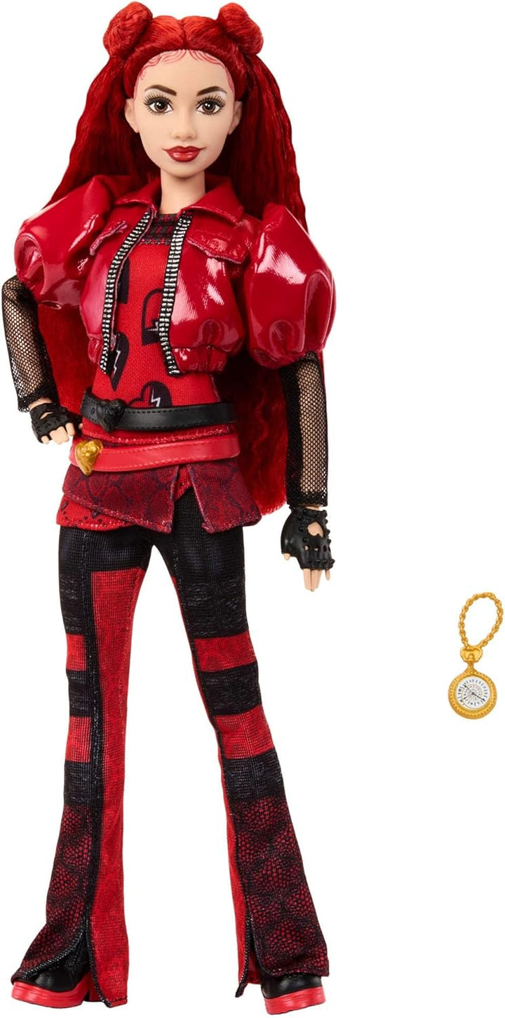 Mattel Disney Descendants: The Rise of Red Modepuppe und Accessoires – Red, Tochter der Herzkönigin