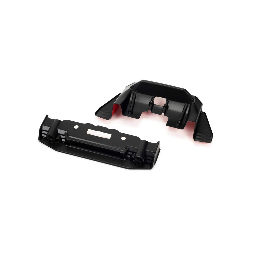 Lackierter Splitter und Diffusor, Schwarz/Rot: FELONY 6S BLX