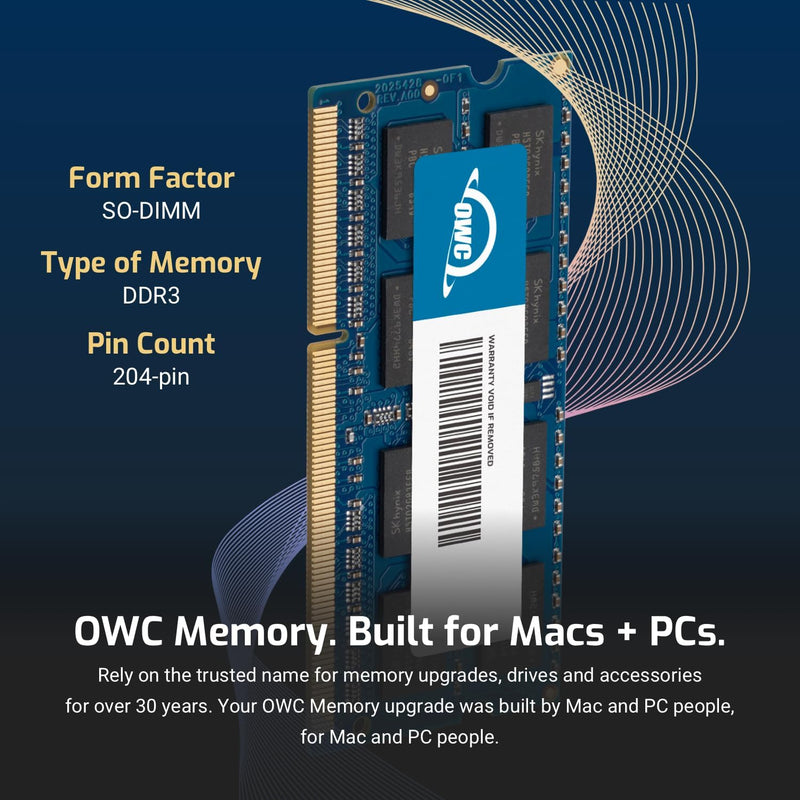 OWC - 8GB Memory Upgrade Kit - 2 x 4GB PC12800 DDR3L 1600MHz SO-DIMMs für 2011-2015 iMac, 2011-12 Ma