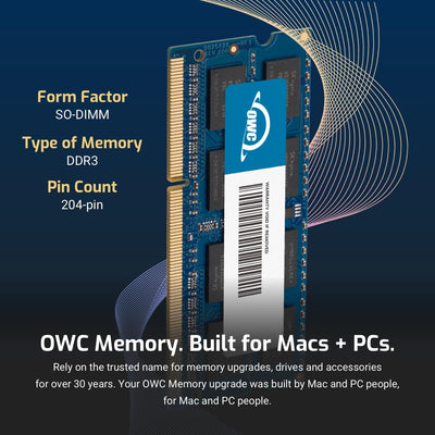 OWC 8 GB (1 x 8 GB) 1867 MHz DDR3 SO-DIMM PC3-14900 204-Pin-CL11-Speichererweiterung (OWC1867DDR3S8G